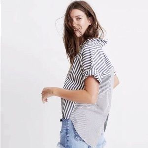 Madewell Courier Button Back shirt
